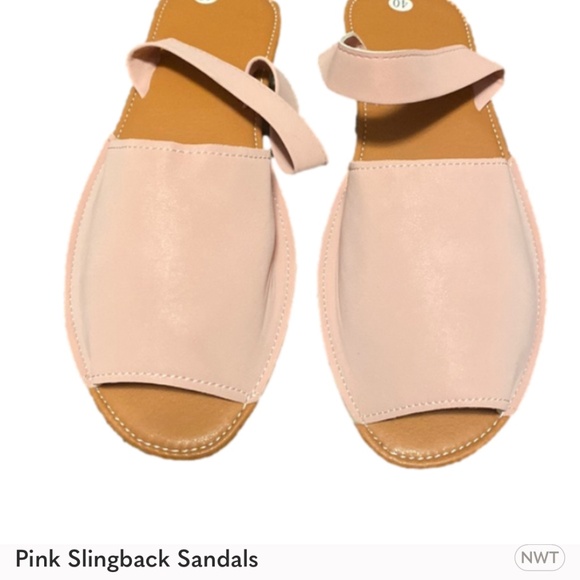 Women’s peep toe flat sandal, size 40 - Picture 3 of 4